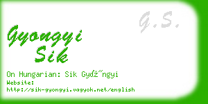 gyongyi sik business card